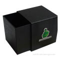 2014 Luxury Perfume Cardboard Gift Box for Men, Made of Greyboard and Black Fancy Paper